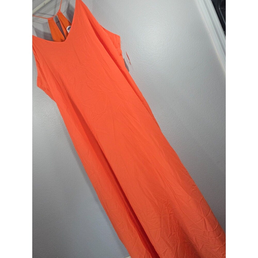 Old Navy Orange Long Slip Dress Maxi Shift Dress Size XXL Tall Beach NWT AA - Picture 3 of 7